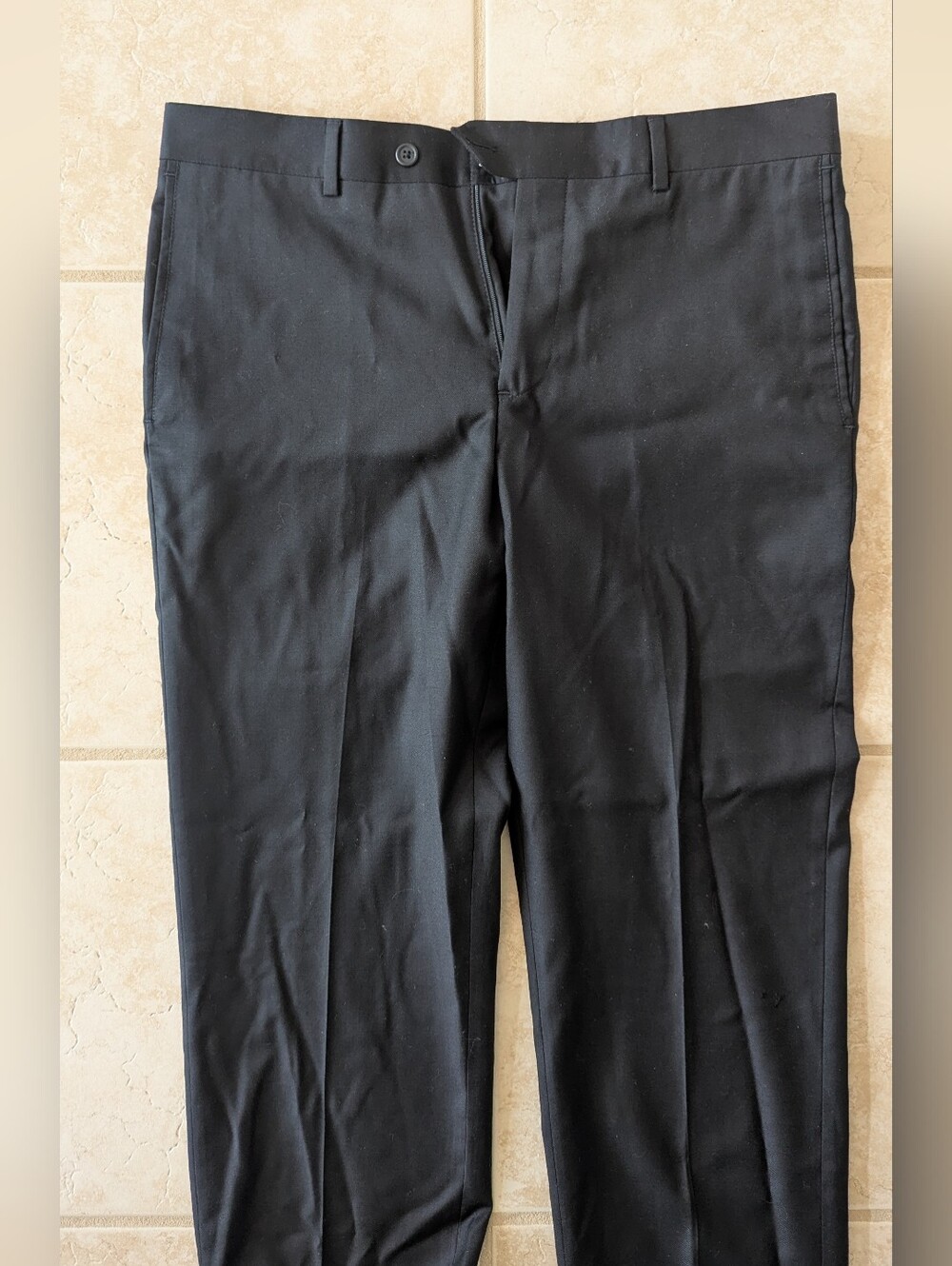 Nordstrom Men's Black Dress Pants - pre-tailored hem